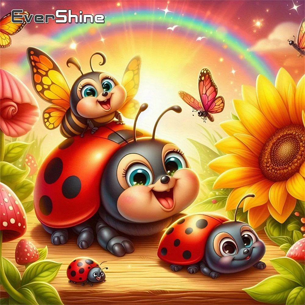 Embroidery Lady Bug - Алмазная мозаика Evershine: Вышивка стразами «Божья