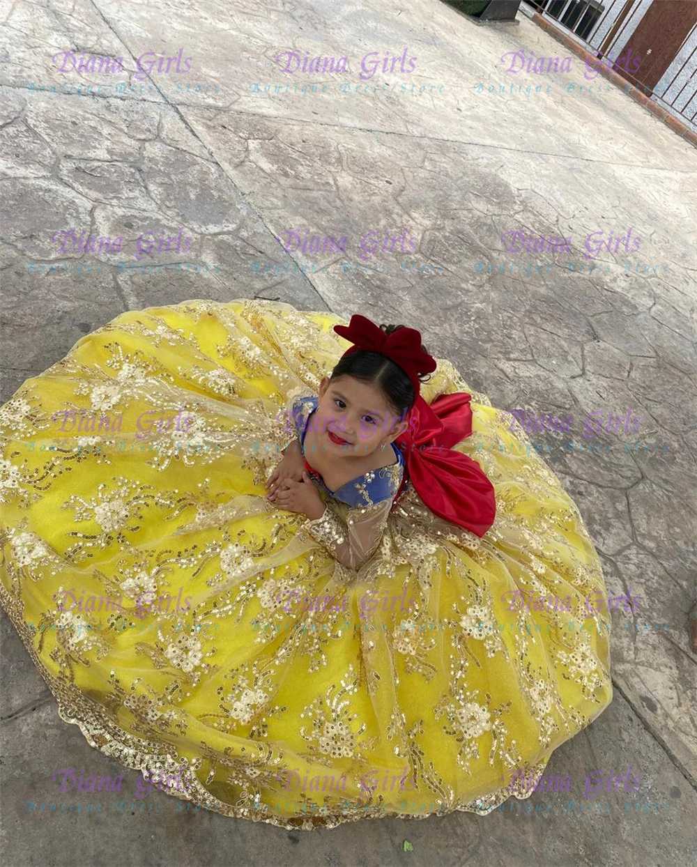 Embroidery Yellow Dress - Качественное милое желтое тюлевое пышное платье