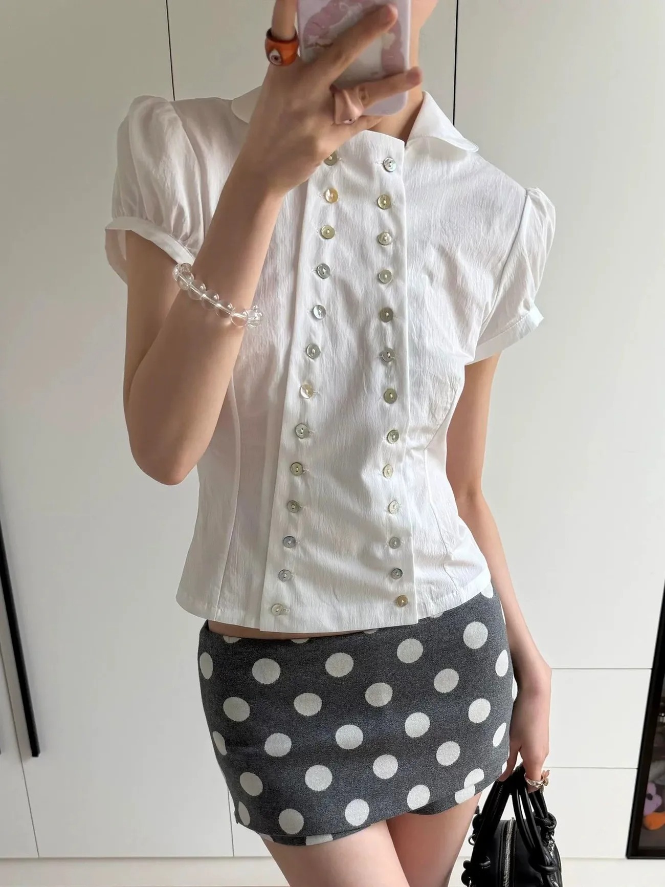 Embroidery Online - Блузка в стиле Y2K с воротником