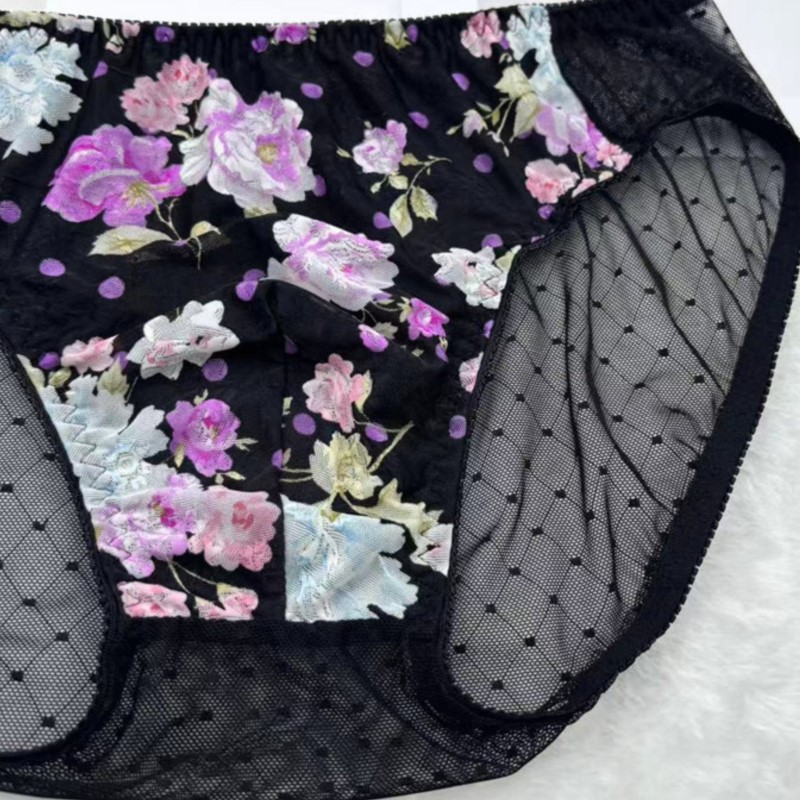 Embroidery Bag - Мужские сексуальные трусы с цветочной вышивкой,