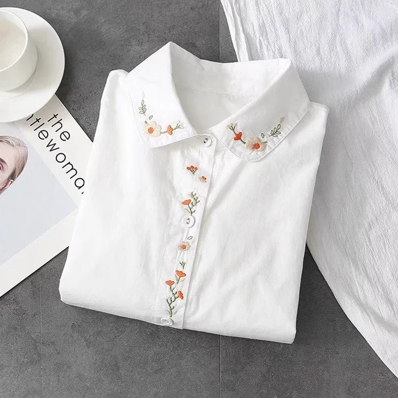 Embroidery Online - Новые белые рубашки из чистого хлопка,
