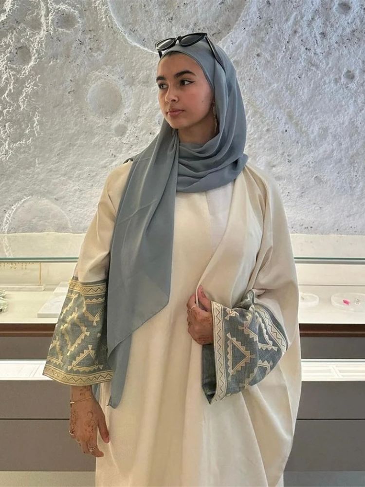 Eid Вышивка кимоно Abaya Дубай – обзор и цена Embroidery Kebaya