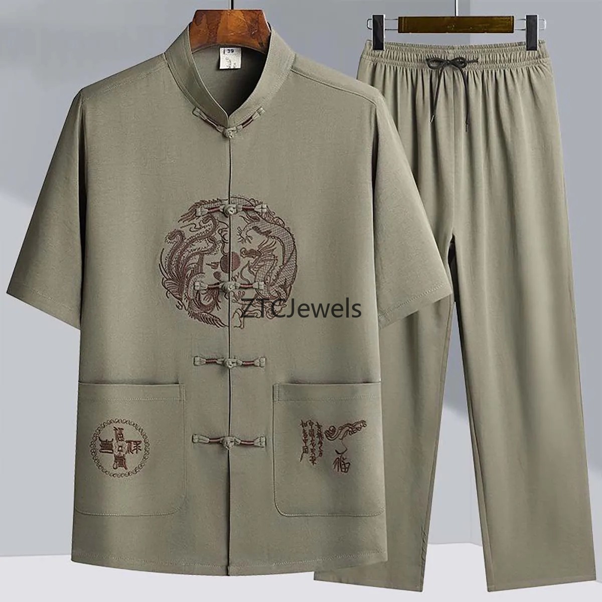 Традиционный китайский костюм  – обзор и цена Embroidery Cotton Shirt
