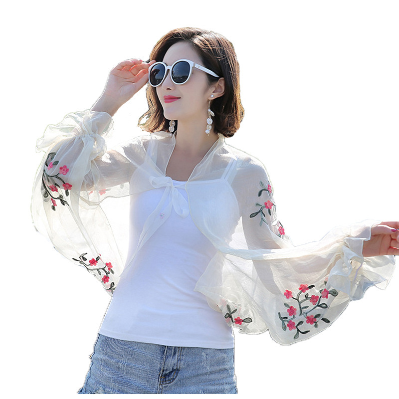 Новинка лета 20%, женская длин – обзор и цена Embroidery Cotton Shirt