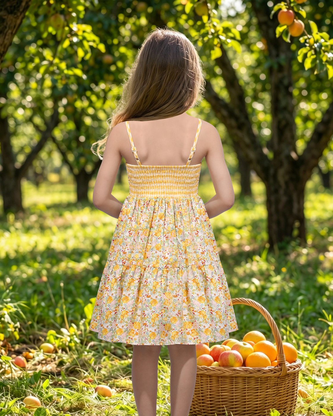 Платье для девочек, желтое, в  – обзор и цена Embroidery Yellow Dress