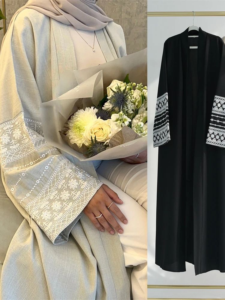 Рамадан Ид Черное Открытое Ким – обзор и цена Embroidery Kebaya